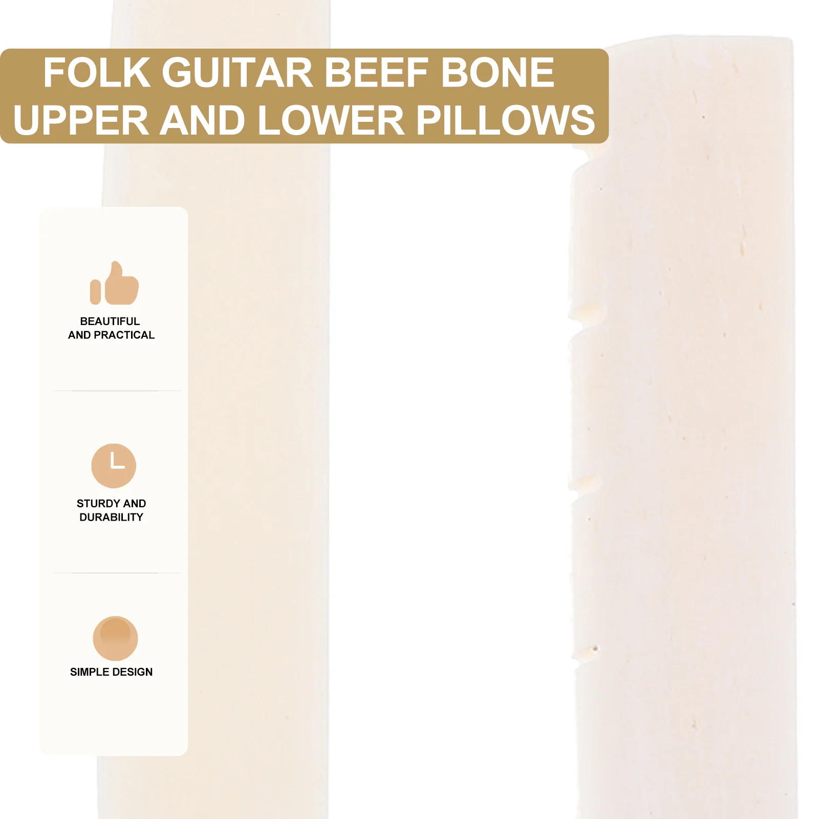 

2 set Guitar Saddle Nut Acoustic Folk Guitar Bridge Replacement Durable Lightweight Parts For String Instrument Repair Kit