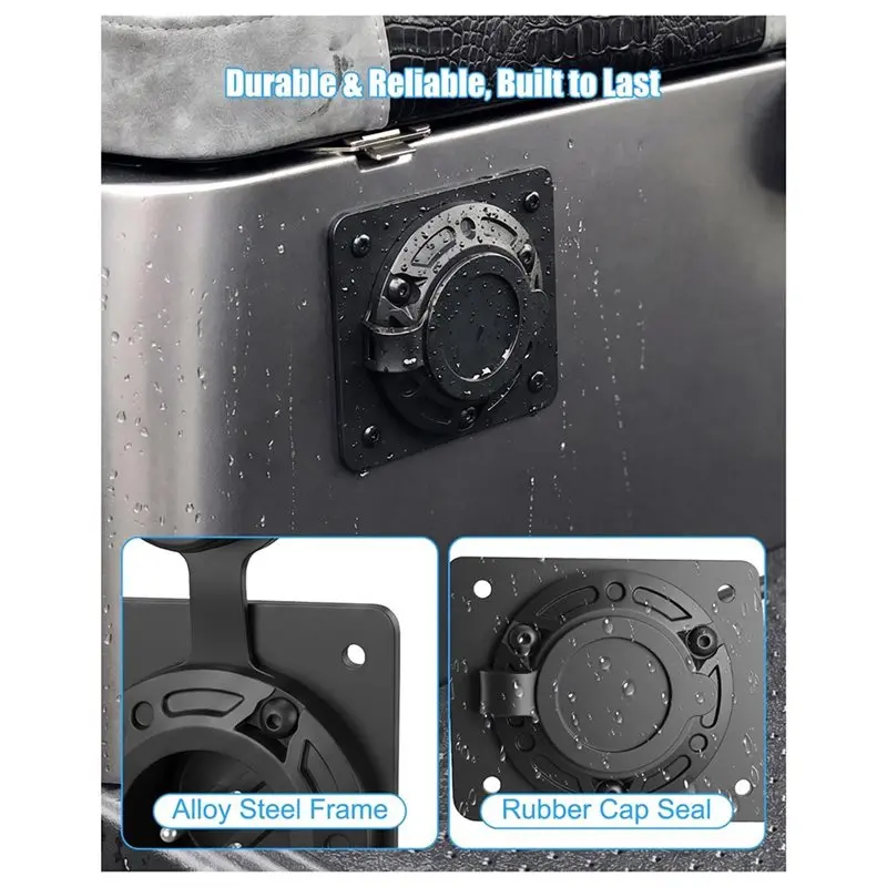 A07T-For EZGO TXT36 EXTRON Golf Cart 120V Plug Replace Charge Receptacle Easy Install Power Port