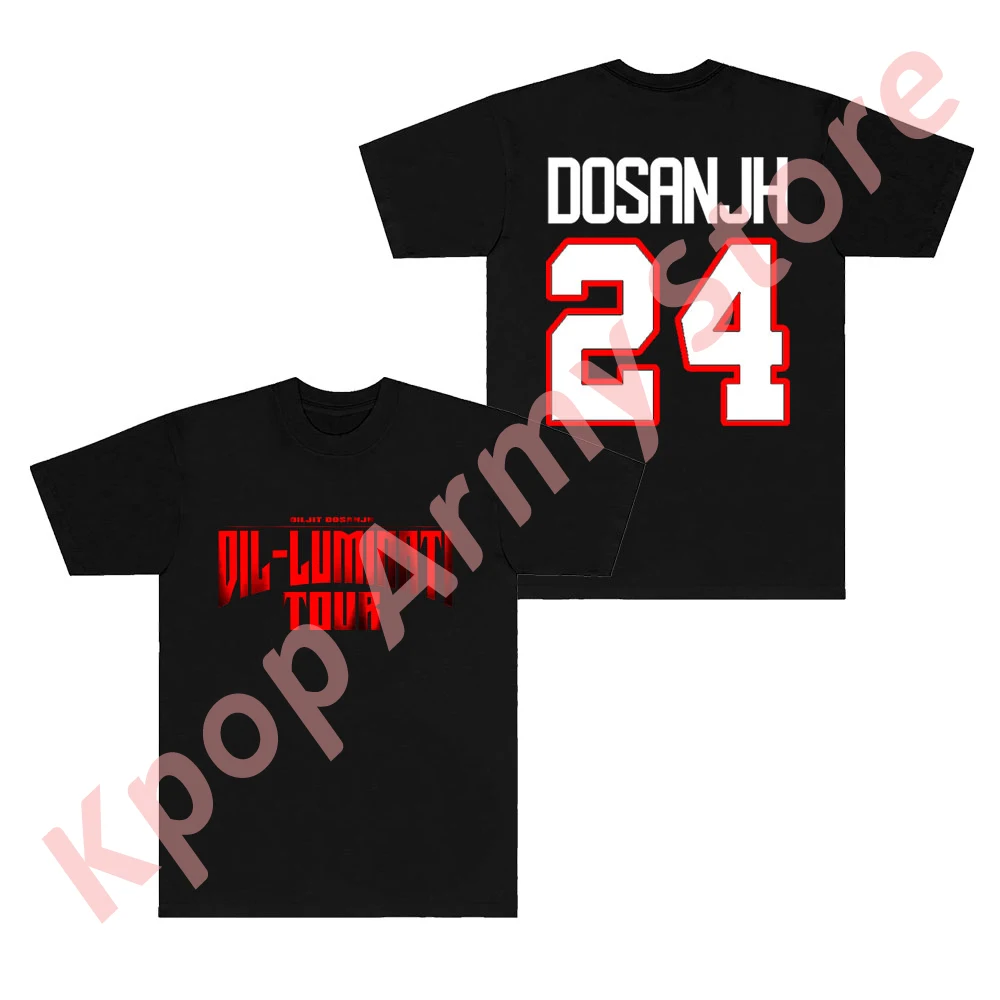 

Diljit Dosanjh 24 Logo Tee Dil-uminati Tour Merch T-Shirts Cosplay Women Men Fashion Casual Short Sleeve Top