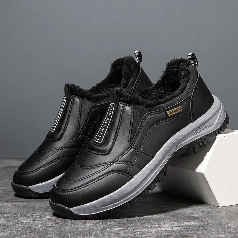 Winter Plus Samt-Sneaker für Herren, große Größen 49 50, rutschfeste Outdoor-Freizeitsportschuhe, bequeme, leichte Herren-Wanderschuhe – Detail 25