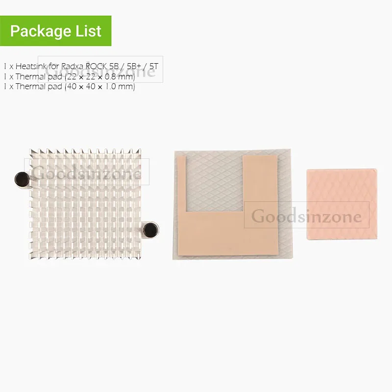 Radxa ROCK 5B/5B+/5T Tower Heatsink - 3D Fin Aluminum Cooler with Dual Thermal Pads