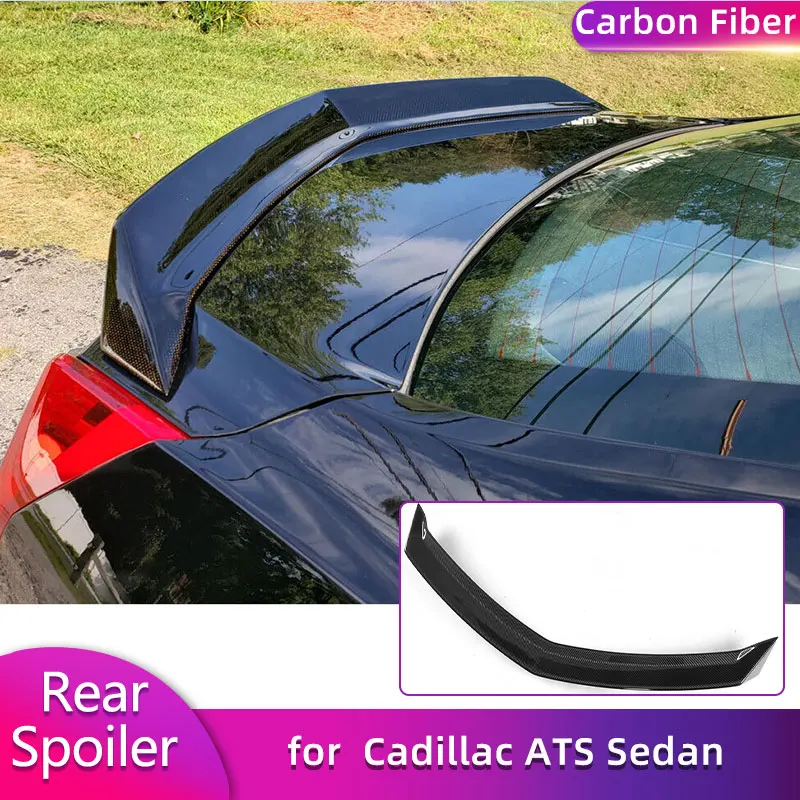 

Carbon Fiber Rear Trunk Spoiler Wings for Cadillac ATS Sedan 4-Door 2014-2019 Car Racing Rear Spoiler Boot Trunk Wing Lip