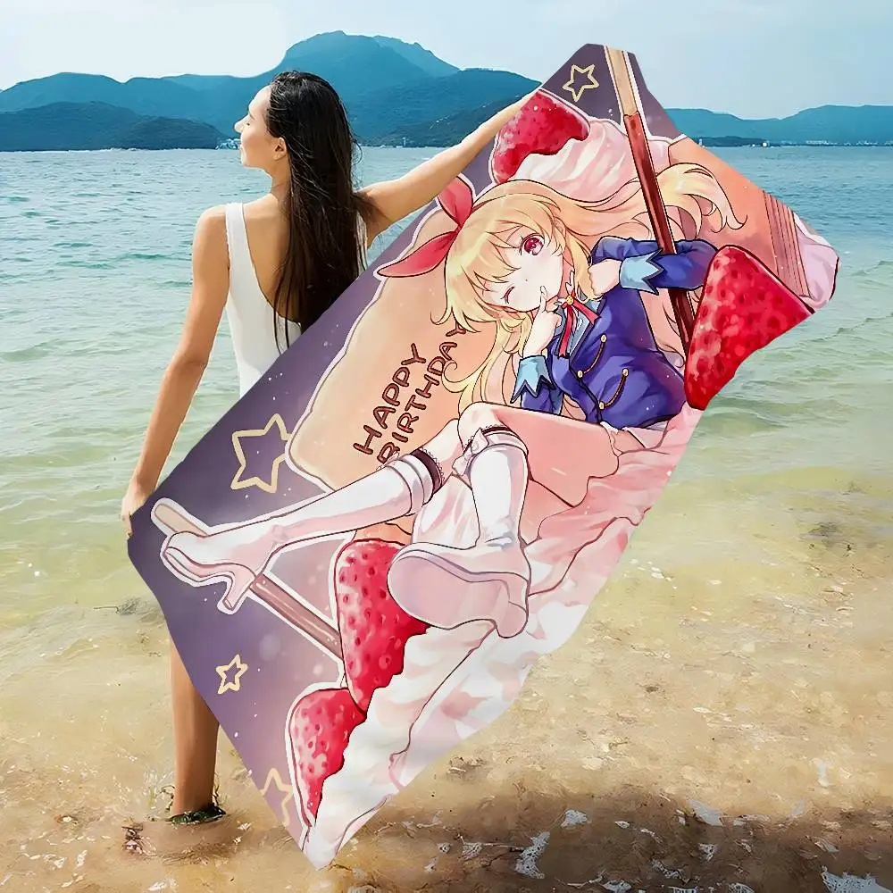 Anime Aikatsu Microfiber Printed Beach Towel Mountain Climbing Yoga Beach Swimming Running Absorbent Soft Towel