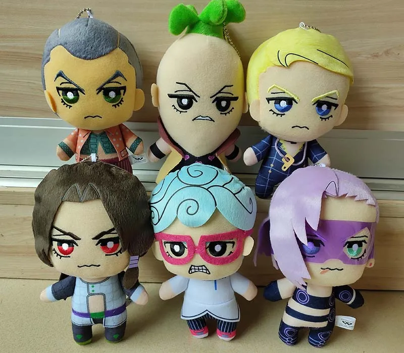 

NEW JoJos Bizarre Adventure Part 5 Tomonui Plush Doll Prosciutto Formaggio Ghiaccio Illuso Melone 6pcs