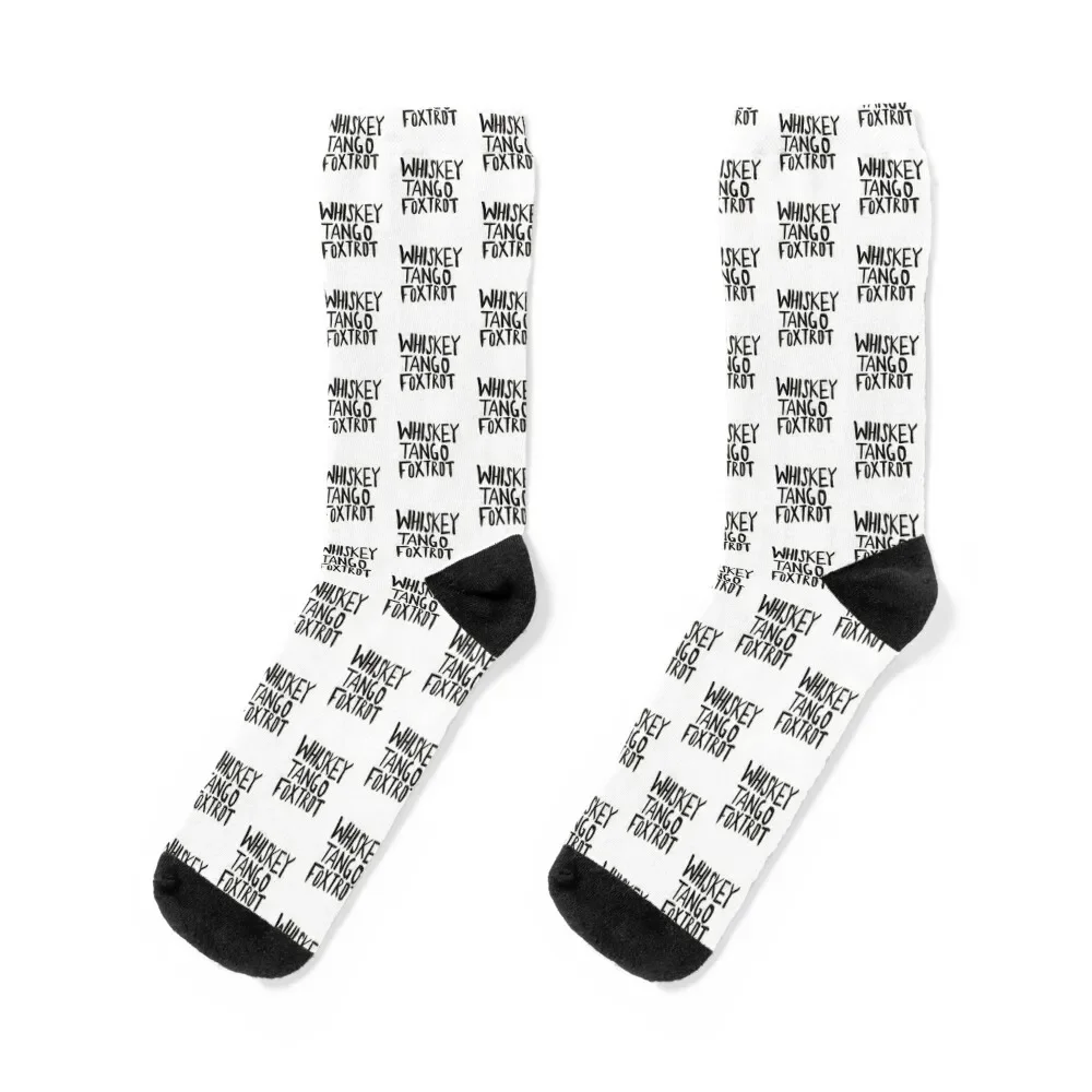 

Whiskey Tango Foxtrot Socks christmass gift crazy cute custom sports Men Socks Women's