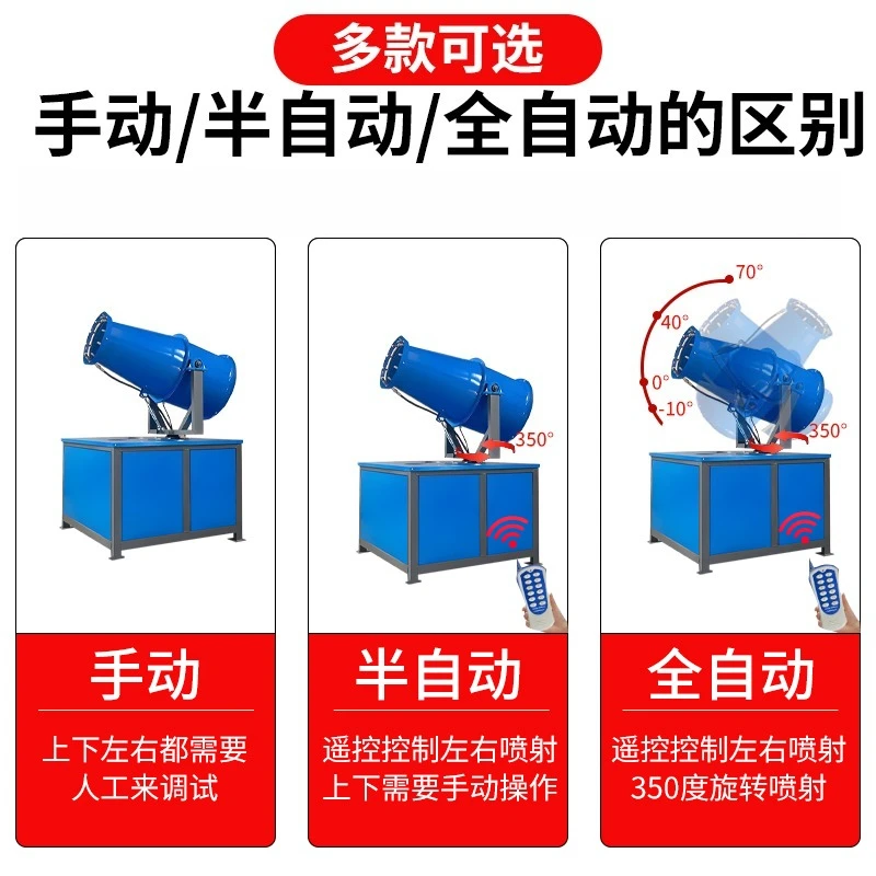 Construction site dust removal fog cannon machine environmentally friendly dust-proof atomizer mobile small automatic spray