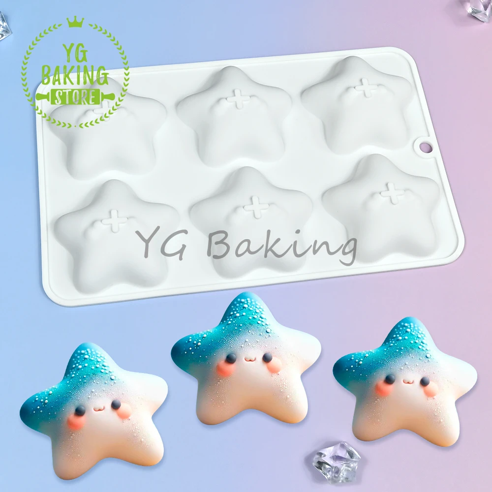 Dorica 3D Cute Star Design Pudding Silicone Mousse Mould DIY Mochi Dessert Chocolate Mold Cake Decorating Tools Kitchen Bakeware