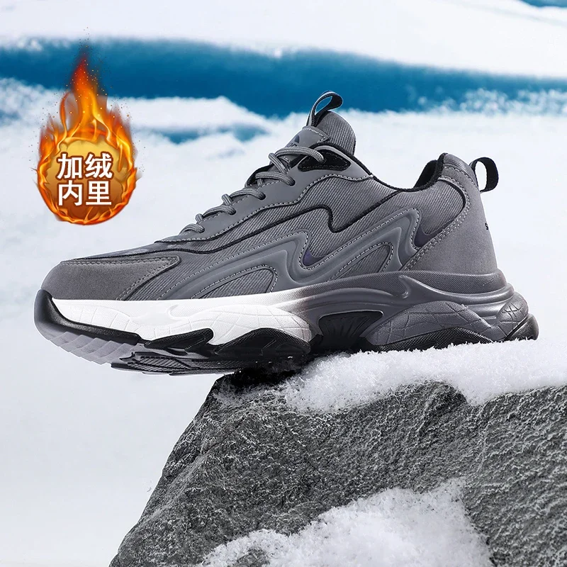 2024 Winter New Men Sneakers Thermal Comfortable Running Shoes Wear-Resisting Jogging Sneakers Men Non Slip Outdoor Sports Shoes