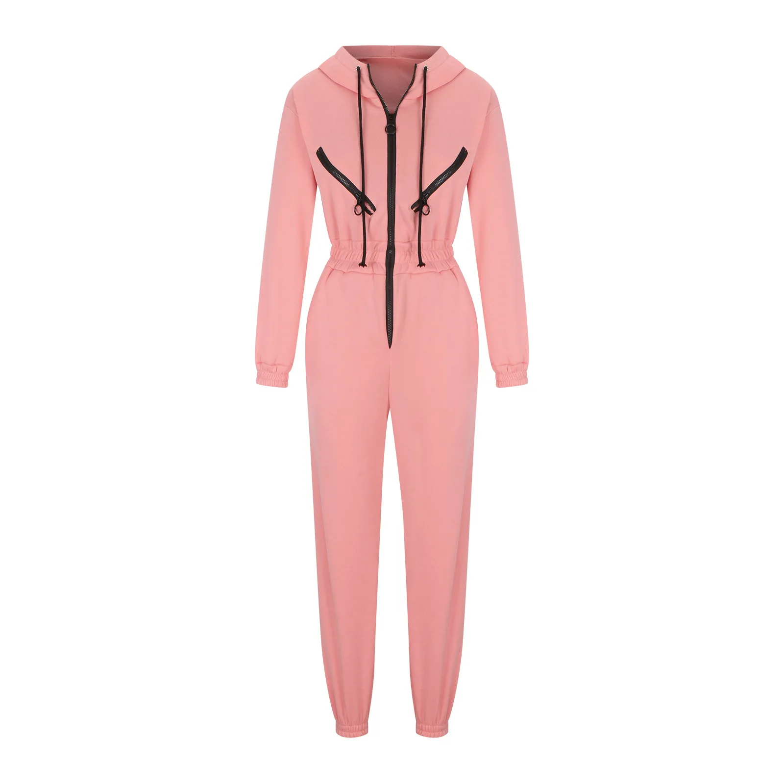 

Overalls for Women's Winter Jumpsuit Hoodies Fashion Sportwear Rompers Tracksuits Trend Long Sleeve One Piece Outfit Warm Female