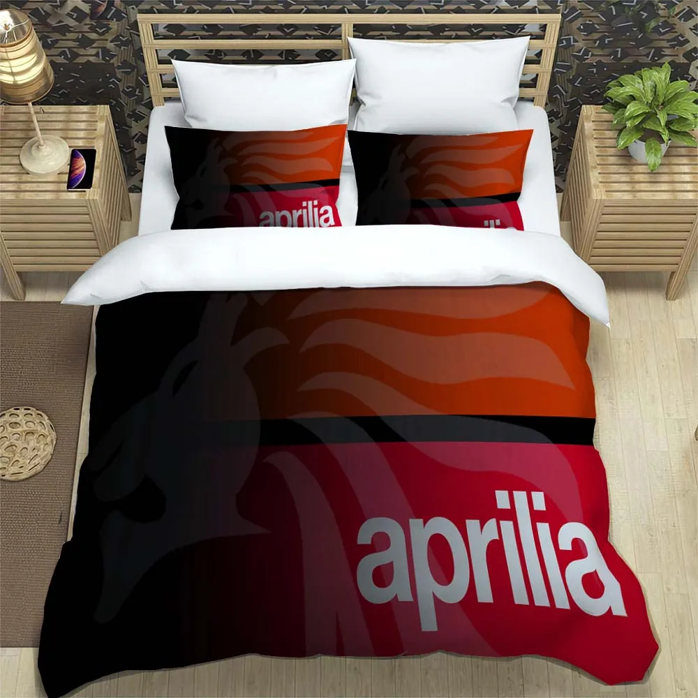 Motorcycle Fleet A-Aprilia Bedding Set Single Twin Full Queen King Size Bed Set Adult Kid Bedroom Duvet cover Set Home Textiles