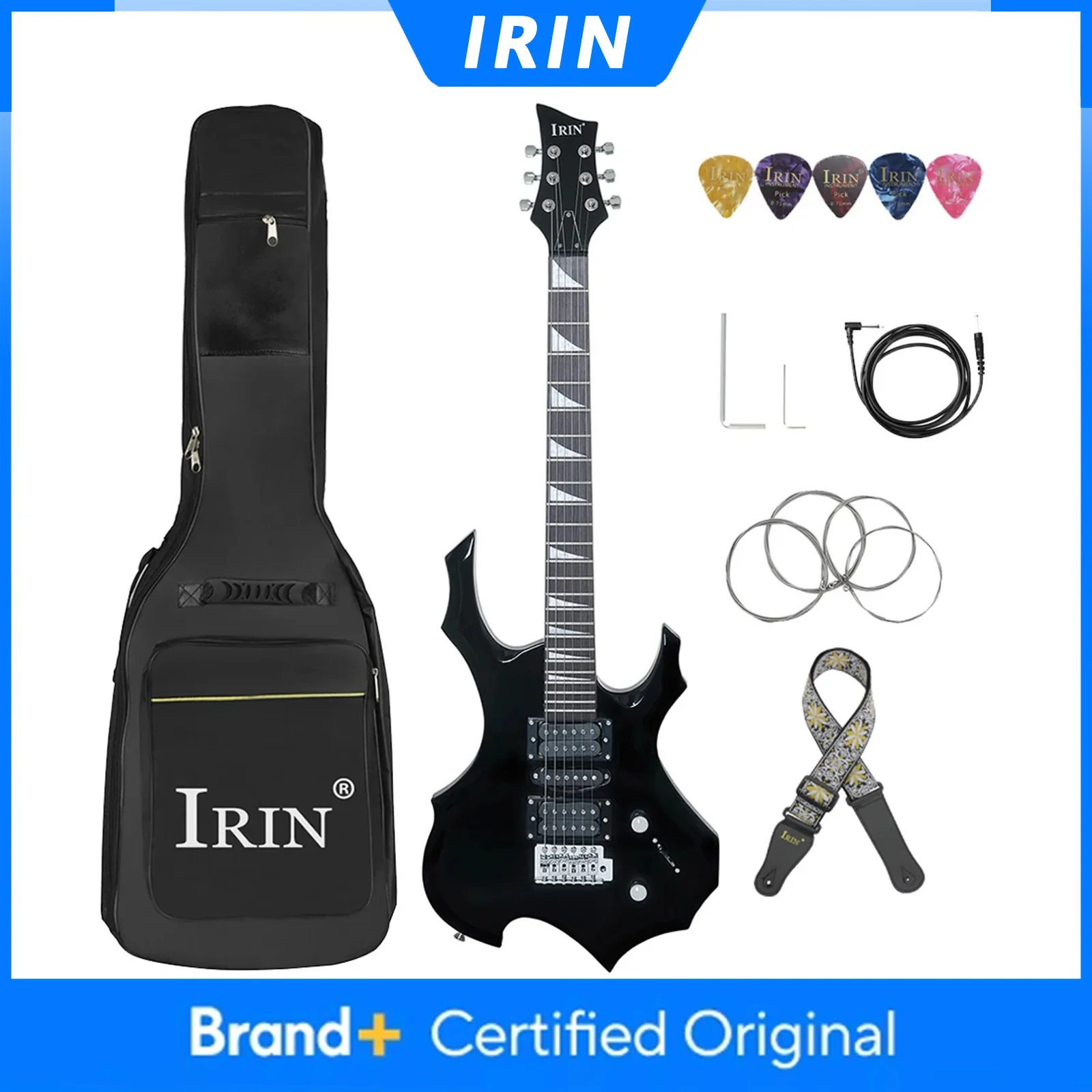 

IRIN R-180 6 Strings 24 Frets Electric Guitar Maple Body Electric Guitar Guitarra with Bag Strap Guitar Parts & Accessories