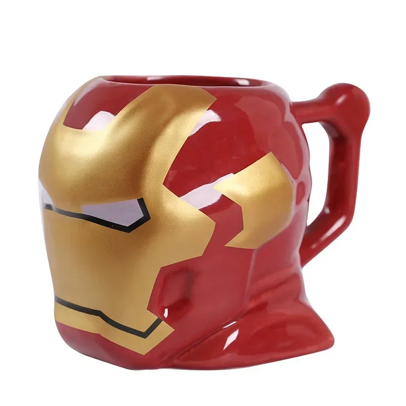 Marvel Superhero Spiderman Action Figure Water Cup Iron Man Cartoon Anime Model Ceramic Mug Large Capacity Coffee Cup Gift