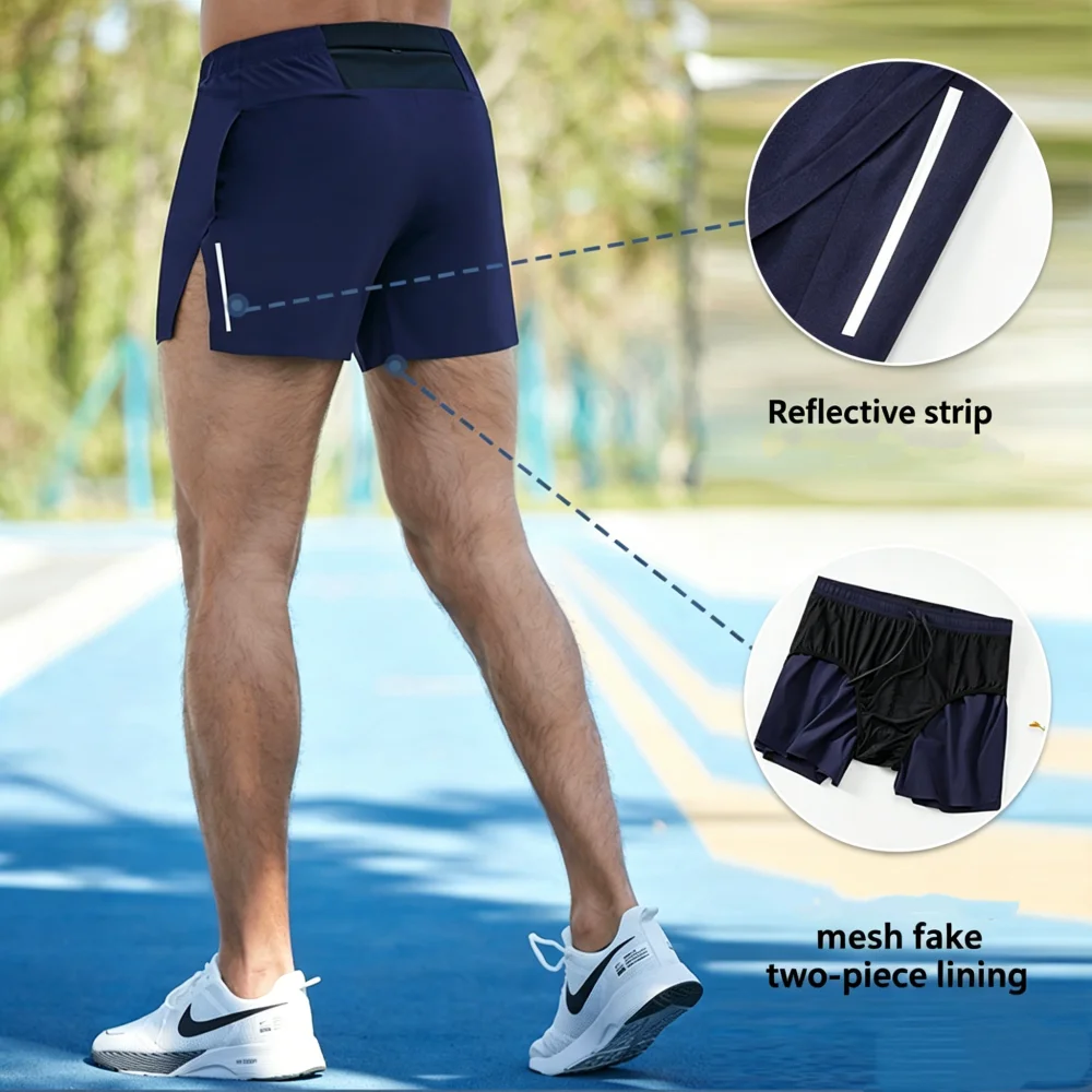Men's sport Shorts 2 In 1 Marathon Running 3