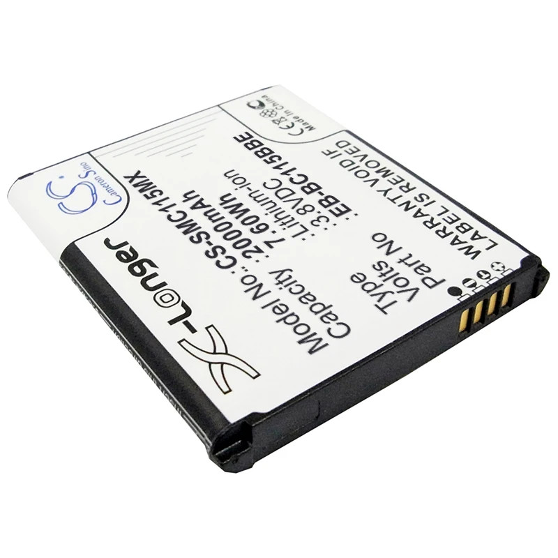 Li-ion Camera Battery for Samsung, 3.8V, 2000mAh, Compatible Models:Galaxy K zoom 3G, Galaxy S5 Zoom, SM-C111