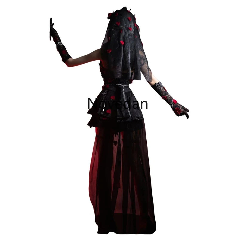 

☎UWAWA Game IDV Cosplay Psychologist Identity V Ada Messmer Cosplay Costume Sexy Dress Dark Gown Wig Halloween Costume For Wome☎