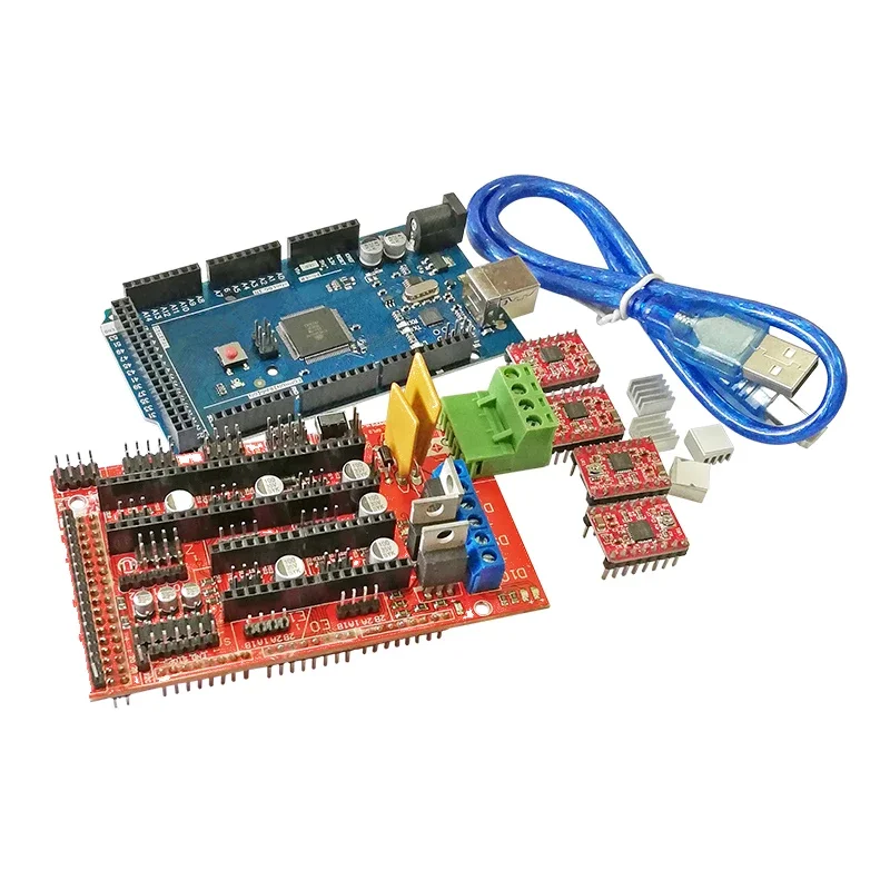 3D printer reprop complete circuit Mega2560 A4988 stepper motor driver board RAMPS1.4