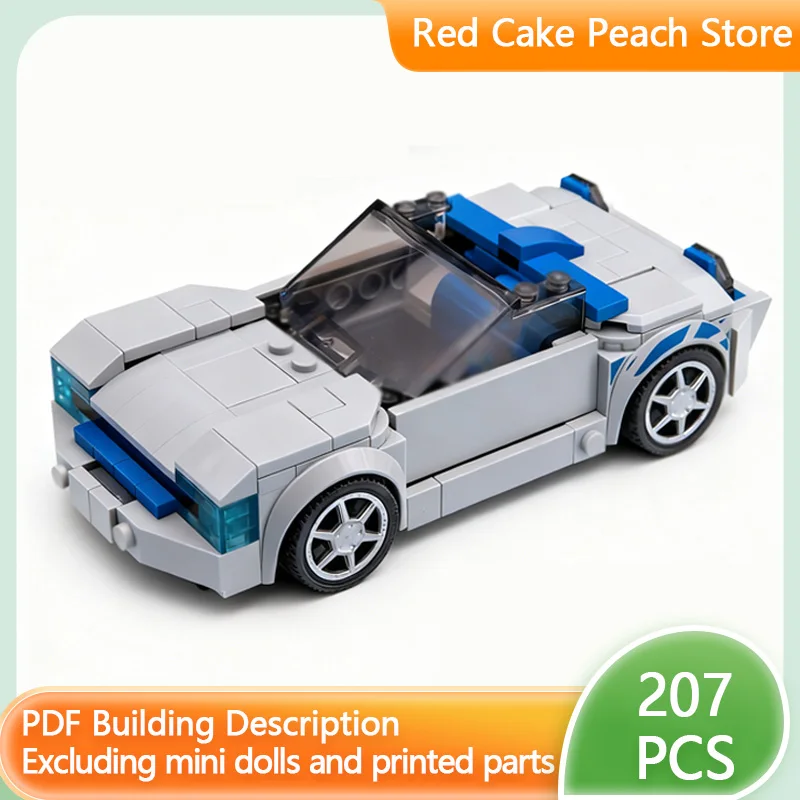 

Speed Racing Car Model MOC Building Bricks Convertible Sports Car Modular Technology Children Holiday Gifts Assemble Toys Suit