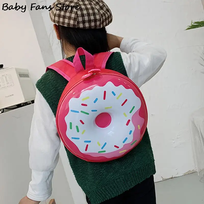 Rainbow Donuts School Bag Boys Girls Round Backpack Children Dessert Mochila Lovely Book Bags Kids Shoulder Purse Backpacks New