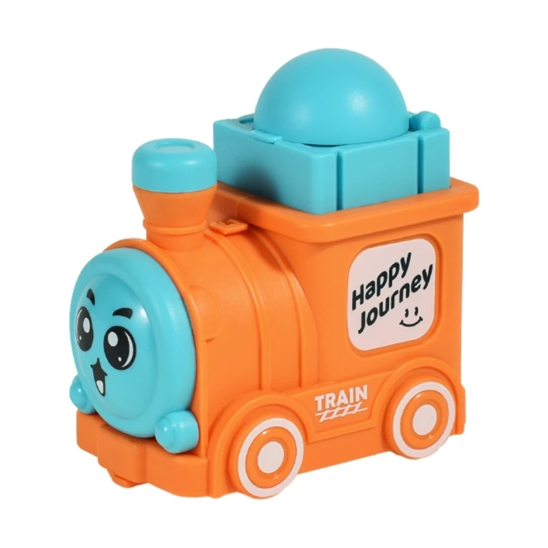 Cartoon Mini Train Press and Go Car Toy Play Vehicle Friction Sliding Train Sand Play Toy Toddler Car Gift Windingup Toy