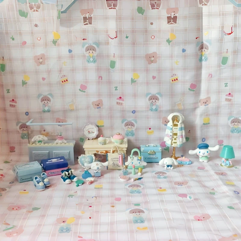

Hot Sale Rement Sanrio Cinnamoroll Miniature Scene Collection Model Toys Desktop Ornaments Blind Box Figures Birthday Gifts Toys