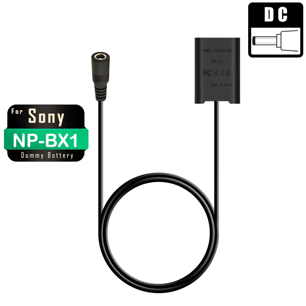 

NP BX1 NPBX1 NP-BX1 Rx100-li Dummy-Battery DKX1 DK X1 DK-X1 DC Coupler For Sony DSC RX1 RX1R RX100 II III VI