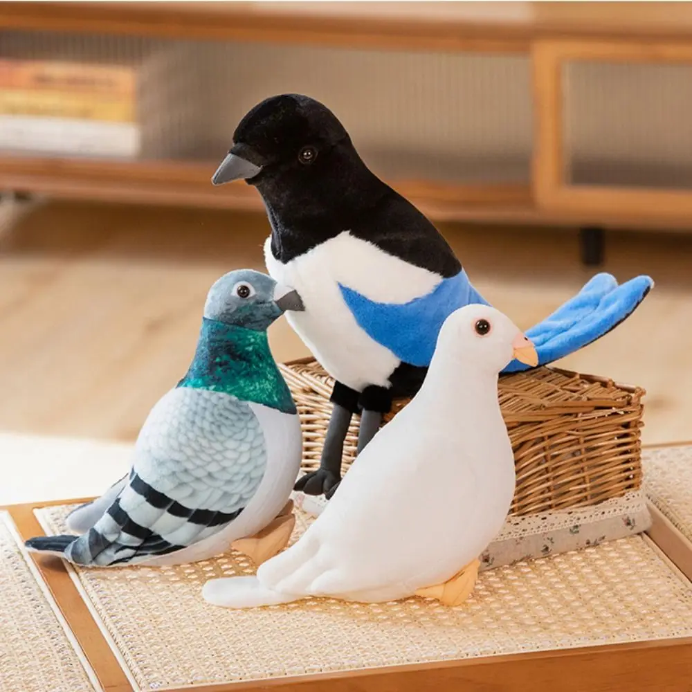 

Soft Material Simulated Pigeon Plush Toy Lifelike Eyes White Pigeon Color Realistic Pigeon Plush High Quality Grey Hill Pigeons
