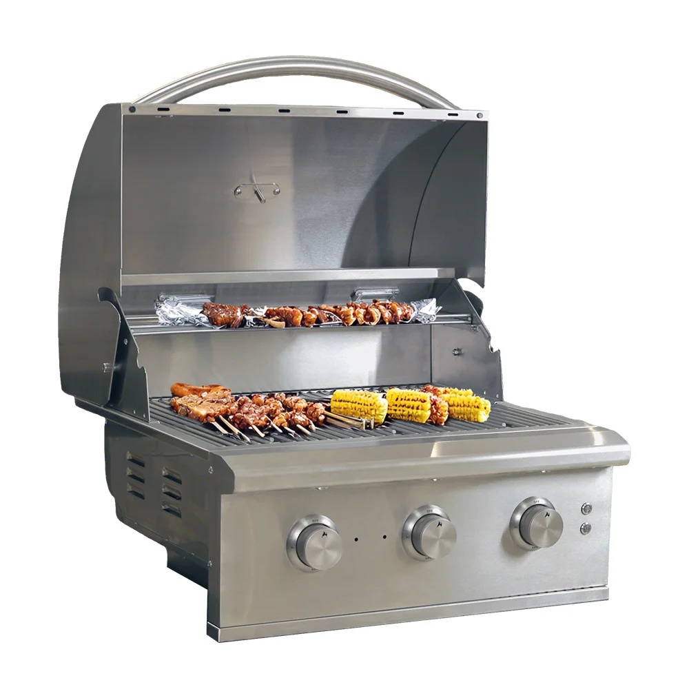 Premium Heavy-Duty Luxury Built-in  Outdoor BBQ Grill Adjustable Burners Electronic Pulse Party