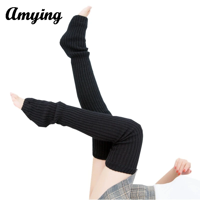 Calentadores de piernas para niña, calcetines de Yoga para mujer, calcetines apilados de baile antideslizantes, calcetines de punto para mujer, protectores de piernas cálidos para otoño e invierno, nuevos