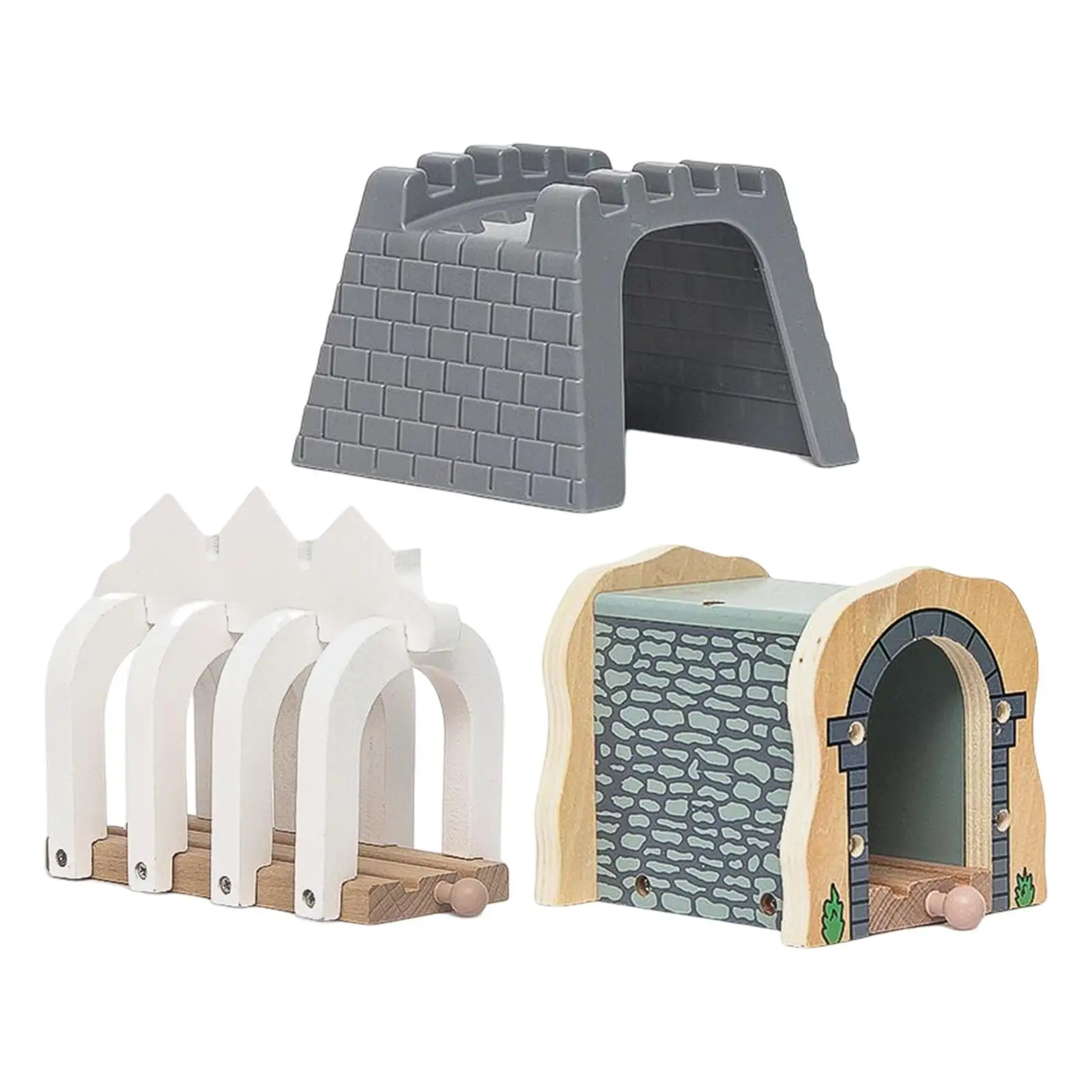 DIY Train Tunnel Model Train Railway Micro Landscap for Birthday gift kids