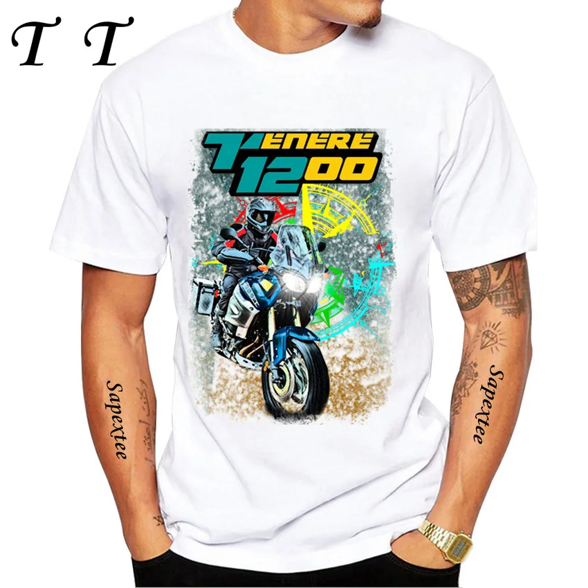 Ténerte 700 T7 تي شيرت سوبر Tenere 1200 XT ركوب بلايز الرجال قصيرة الأكمام مغامرة دراجة نارية متسابق تي شيرت الصبي عادية تيز #3