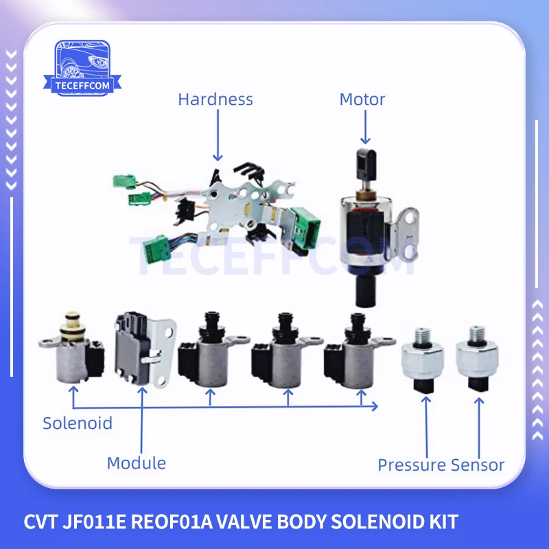 

CVT JF011E Valve Body Solenoid Kit For Nissan Altima Rogue Sentra Dodge Caliber Jeep Patriot 07-16 REOF01A CP5-12