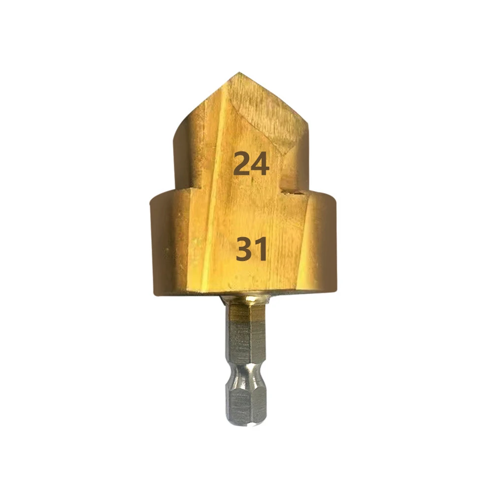 Spigot Reamer Hexagonal Shank PPR Plastics Pipes Spigot Expander Practical Drill Bit Plumber\'s Reaming Tool 15mm/18mm/21mm