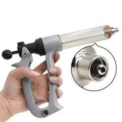 25/50ml Semi-Automatic Veterinary Continuous Syringe Animal Injection Adjustable Vaccine Syringe for Livestock Cattle Sheep