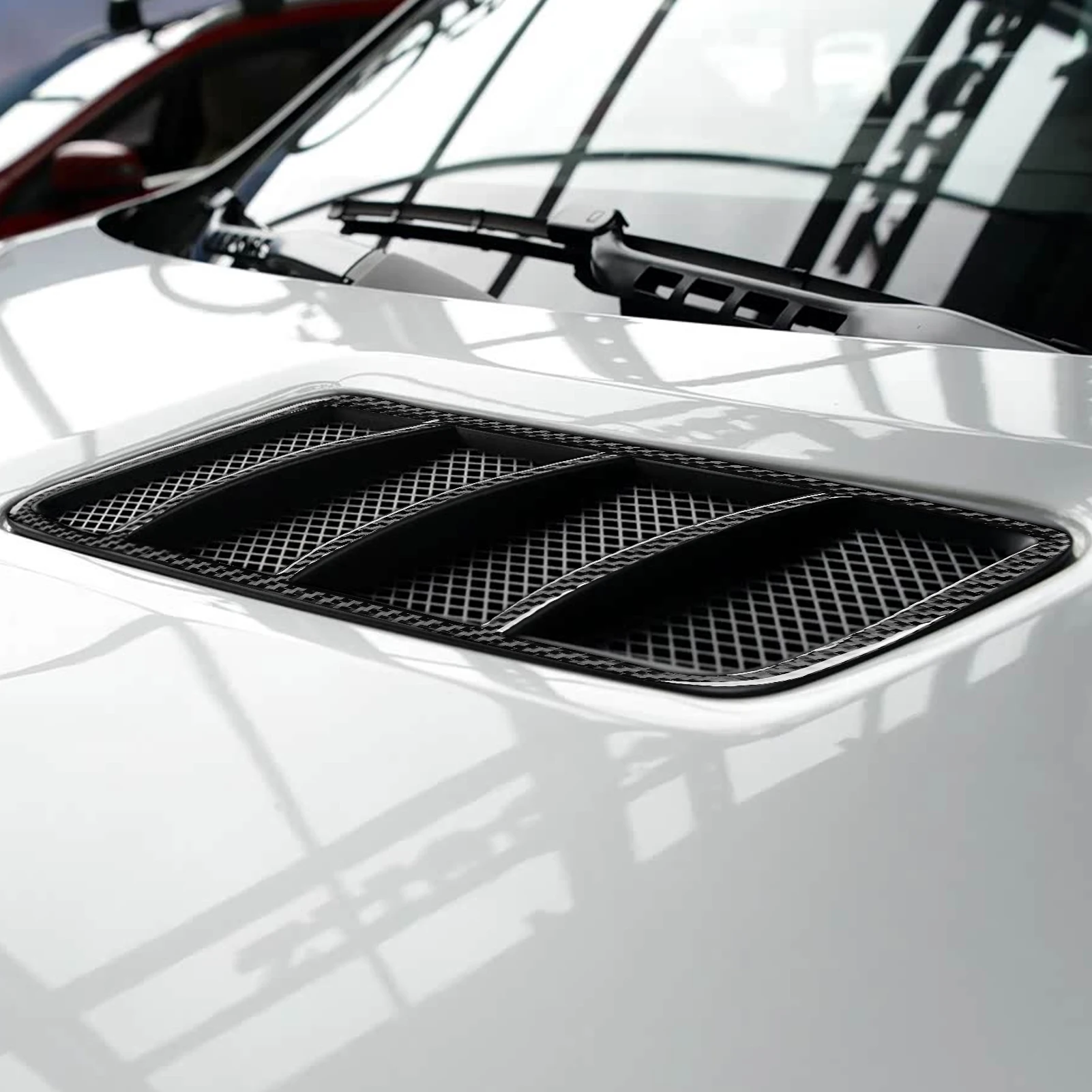 Real Carbon Fiber Car Accessories Hood Decorative Trim Cover Soft Sticker For Mercedes-Benz W166 GLE/GLS 2016 2017 2018 2019