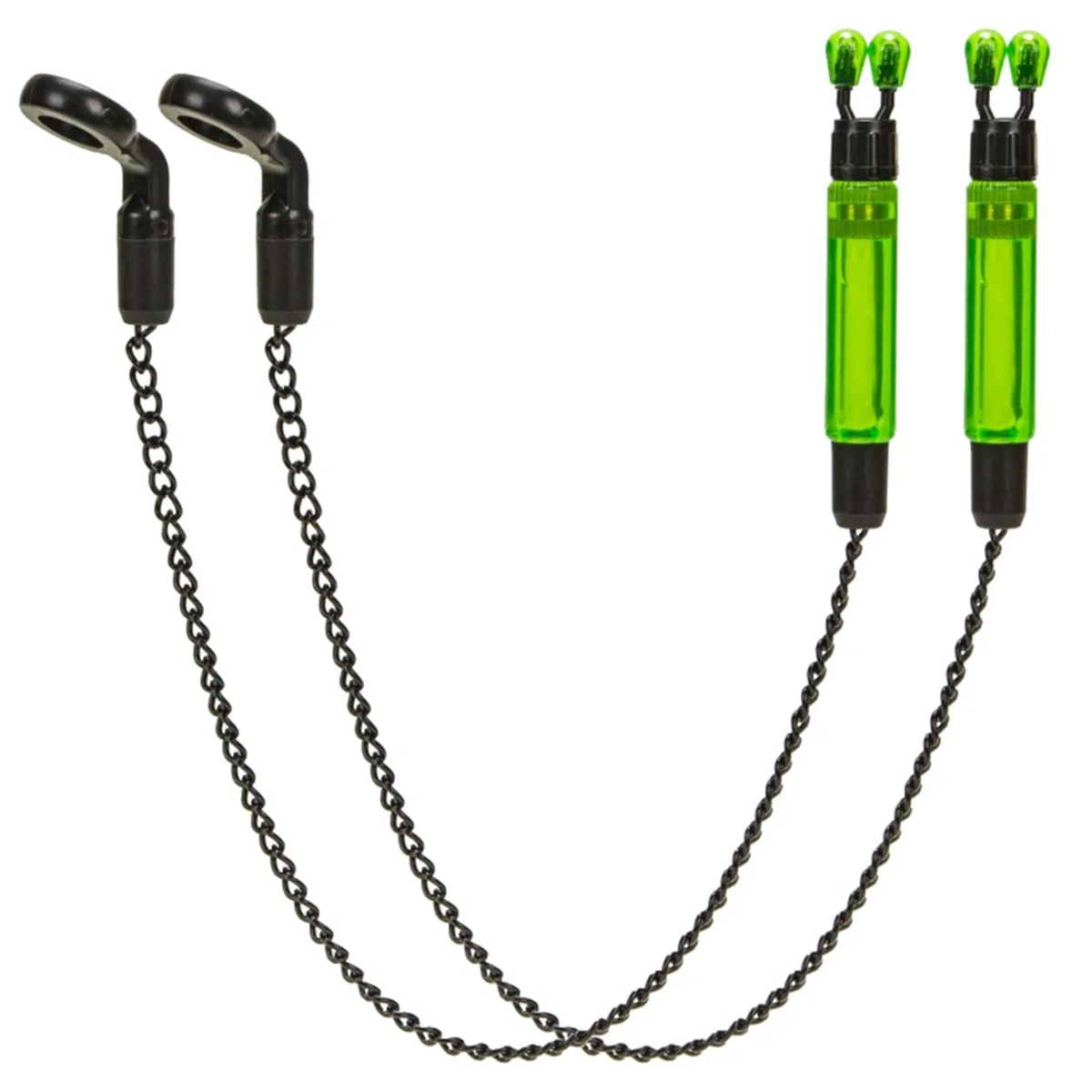 

A57I 2pcs Bite Alarms Carp Fishing Swingers Bobbins for Fishing Alarm Indicator ,Chain Bite Alarm Fishing Tools Green