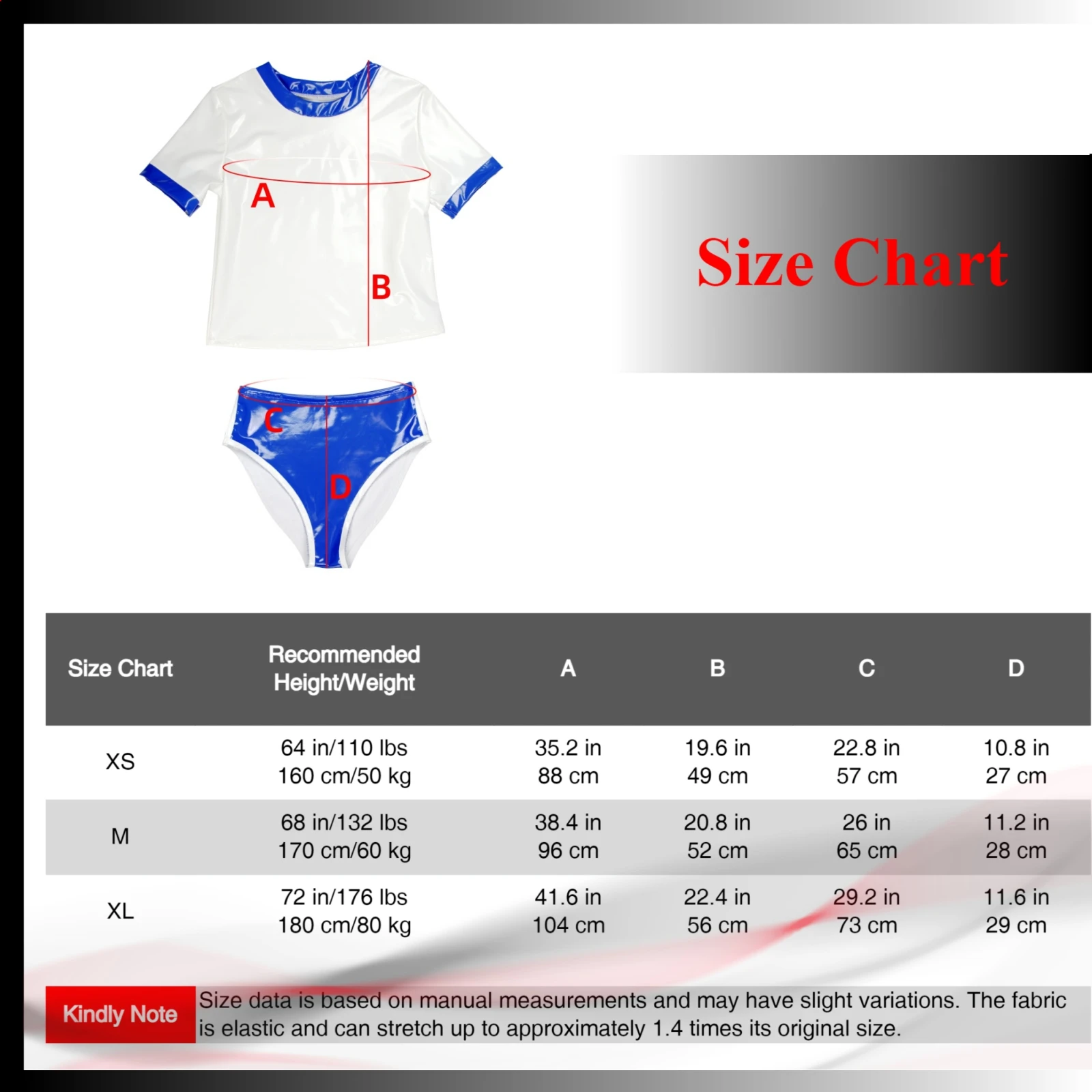 Ftshist Shiny Patent Leather Gym Suit Women 2Pcs Crop Short Sleeve Top Shorts Japanese School Cosplay Gymnastics Outfit view 6
