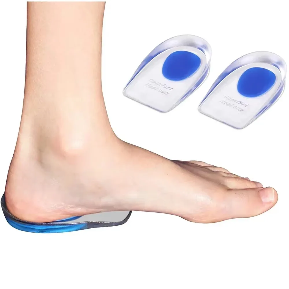 1Pc Silicone Gel Insoles for Heel Spurs Pain Relief Foot Cushion Foot Massager Heel Massager Shoe Pads Height Increase Insoles