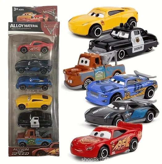 Instock 7 stks/set Pixar Auto 3 Lightning M/C/Queen Jackson Storm Mack Truck 1:55 Diecast Metalen Auto Model speelgoed Jongen Kerstcadeau
