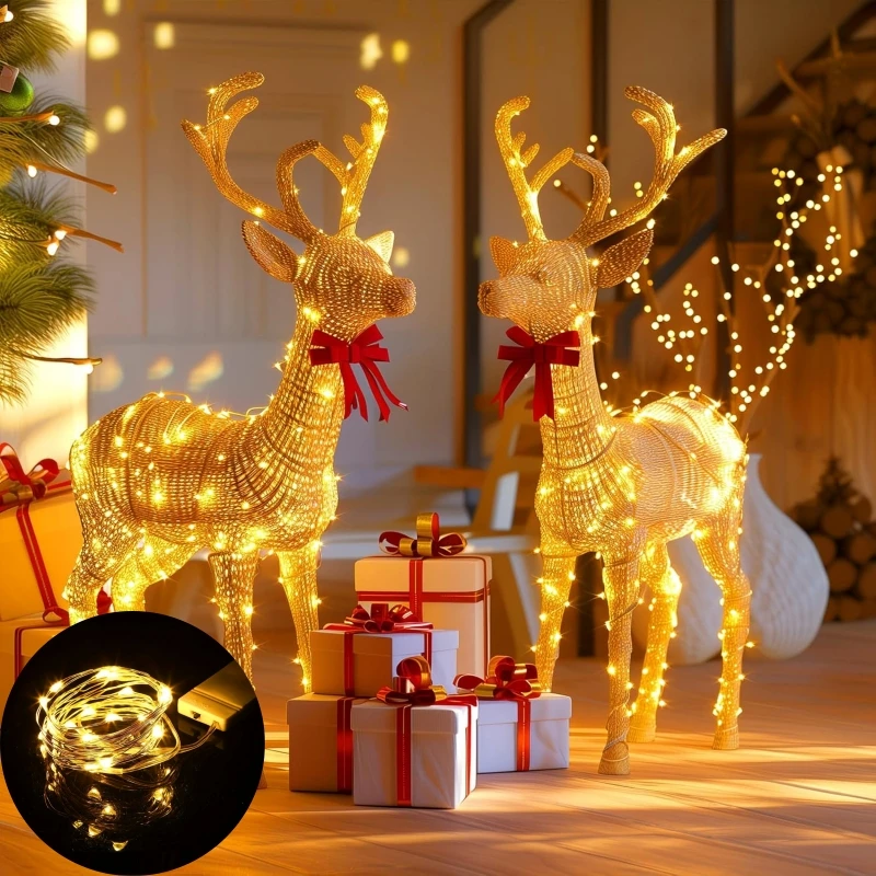 LED Lights Battery Operated Fairy String Lights Waterproof Silver Wire Firefly Starry Lights  Xmas Christmas Decor