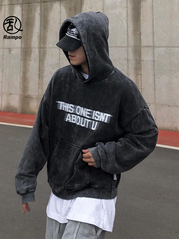 

Retro Waed Heavyweight Hoodie Men's Winter Lazy Loose Couple Outfit Jaet Sweatirt American High Street Sle Long Sve