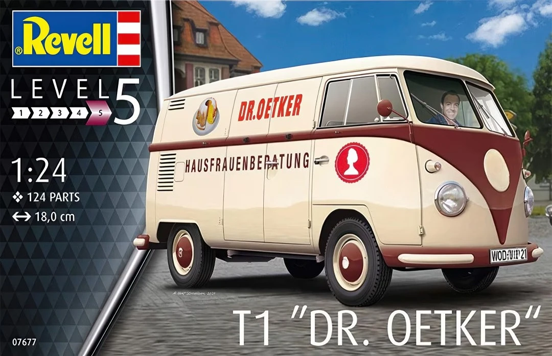 

Комплект пластиковой модели автомобиля Revell 07677 T1 Dr. Oetker 1/24