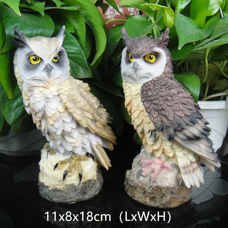 Small Cute Bunny Resin Garden Ornaments Outdoor Animal Rabbits Figurines Owls Garden Statue Ornament