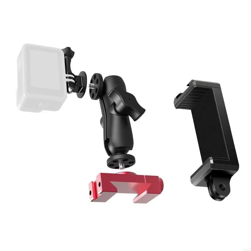 W8KE Action Camera Fence Holder for Tennis Aluminium Alloy Phone Grip Bracket Stand