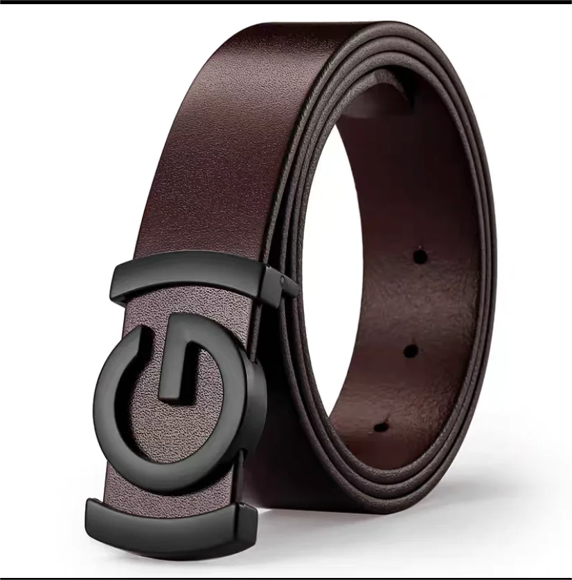 2024 High Quality Width 3.4cm Real Leather Belt Men Business Luxury Men\'s Belt for Men Fashionable Belt Male for jeans