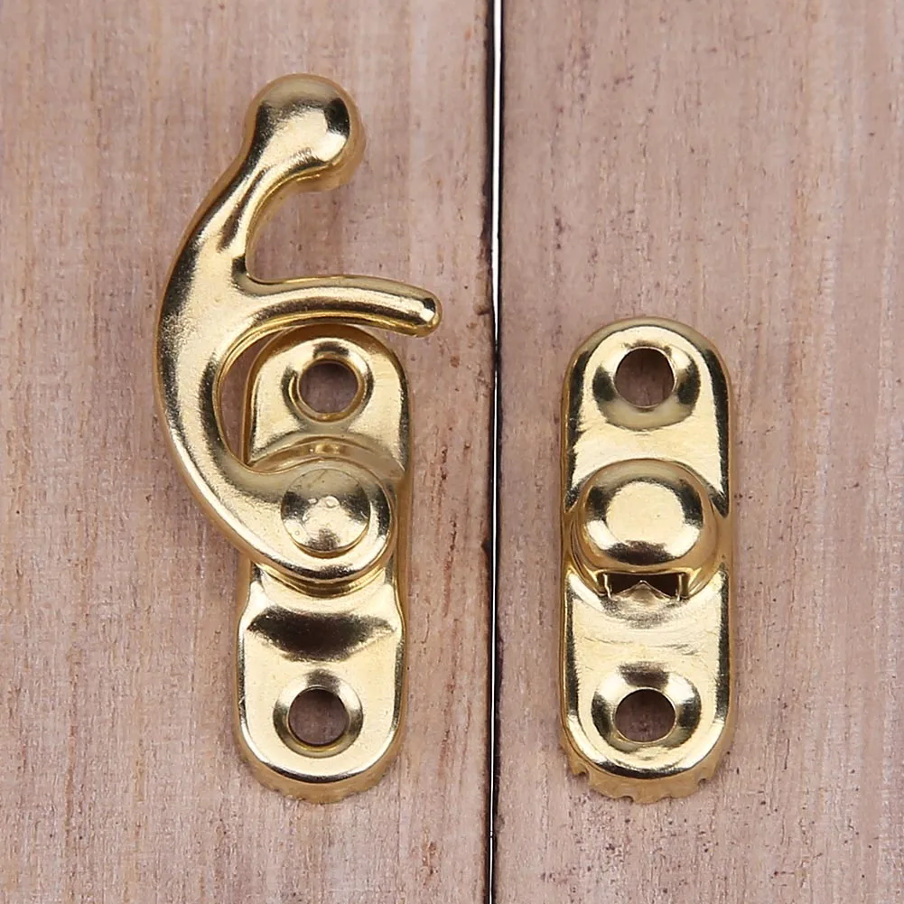 10pcs/Set Vintage Iron Buckle Horn Locks Clasp Hook Jewelry Box Padlocks