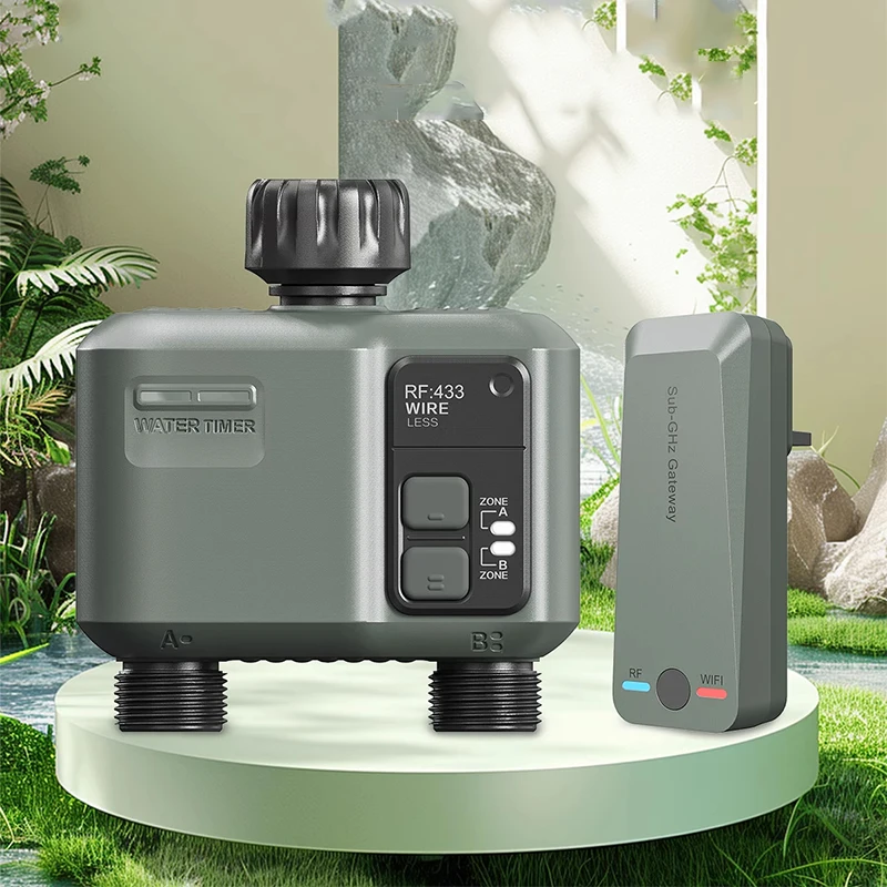 RF433 WiFi الهاتف المحمول عن بعد وحدة تحكم سقي أوتوماتيكية ذكية توقيت الري قطعة أثرية 433 ميجا هرتز