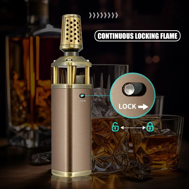 

Надувная зажигалка JOBON Strong Blue Flame, многофункциональная, 360° ° Зажигалка для пожарной пистолета с перевернутым замком и одним ключом