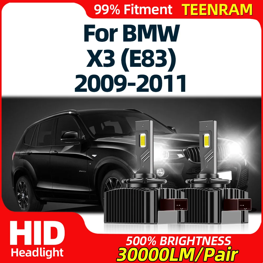 

120W D1S LED Headlights Bulbs 30000LM CSP Chips Auto Lamps 6000K Plug&Play HID Xenon Lights For BMW X3 (E83) 2009 2010 2011