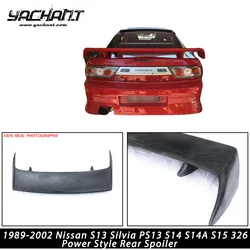 Fiber Glass/Carbon Fiber Rear Spoiler Fit For 1989-2002 S13 Silvia PS13 S14 S14A S15 326 Power Style Trunk Rear Wing