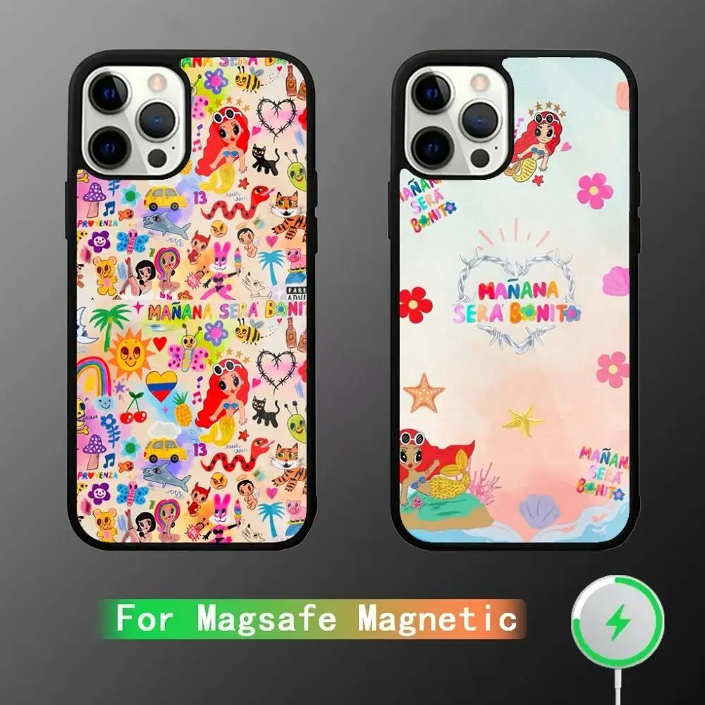 

K-Karol G Manana Phone Case For iPhone 16,15,14,13,12,11,Pro,Max,Plus,Mini,SE New Magsafe Magnetic Wireless Charging